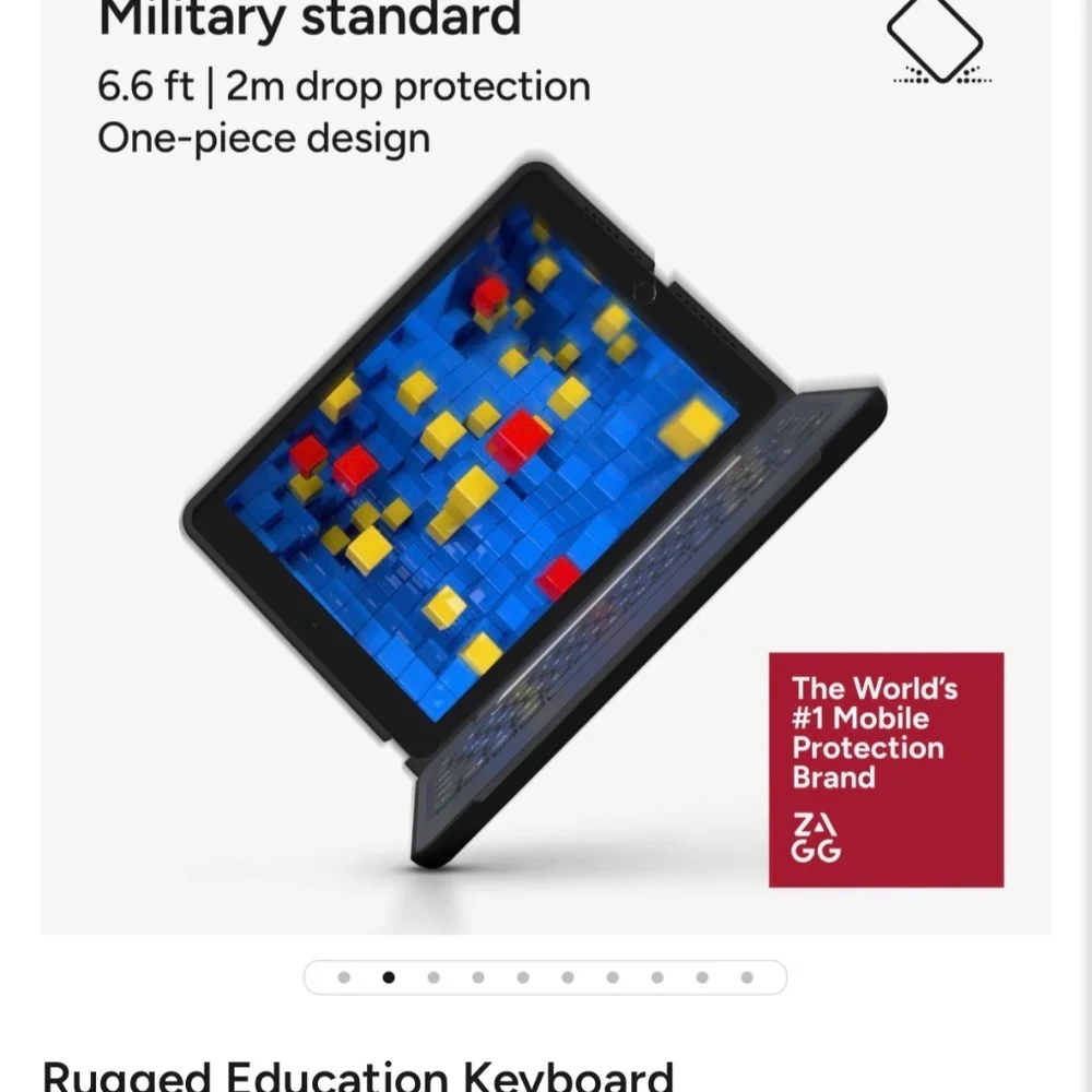 ZAGG BRAND NEW NOT OPENED RUGGED KEYBOARD FITS IPAD 10.2  GEN7-9 - Picture 2 of 11